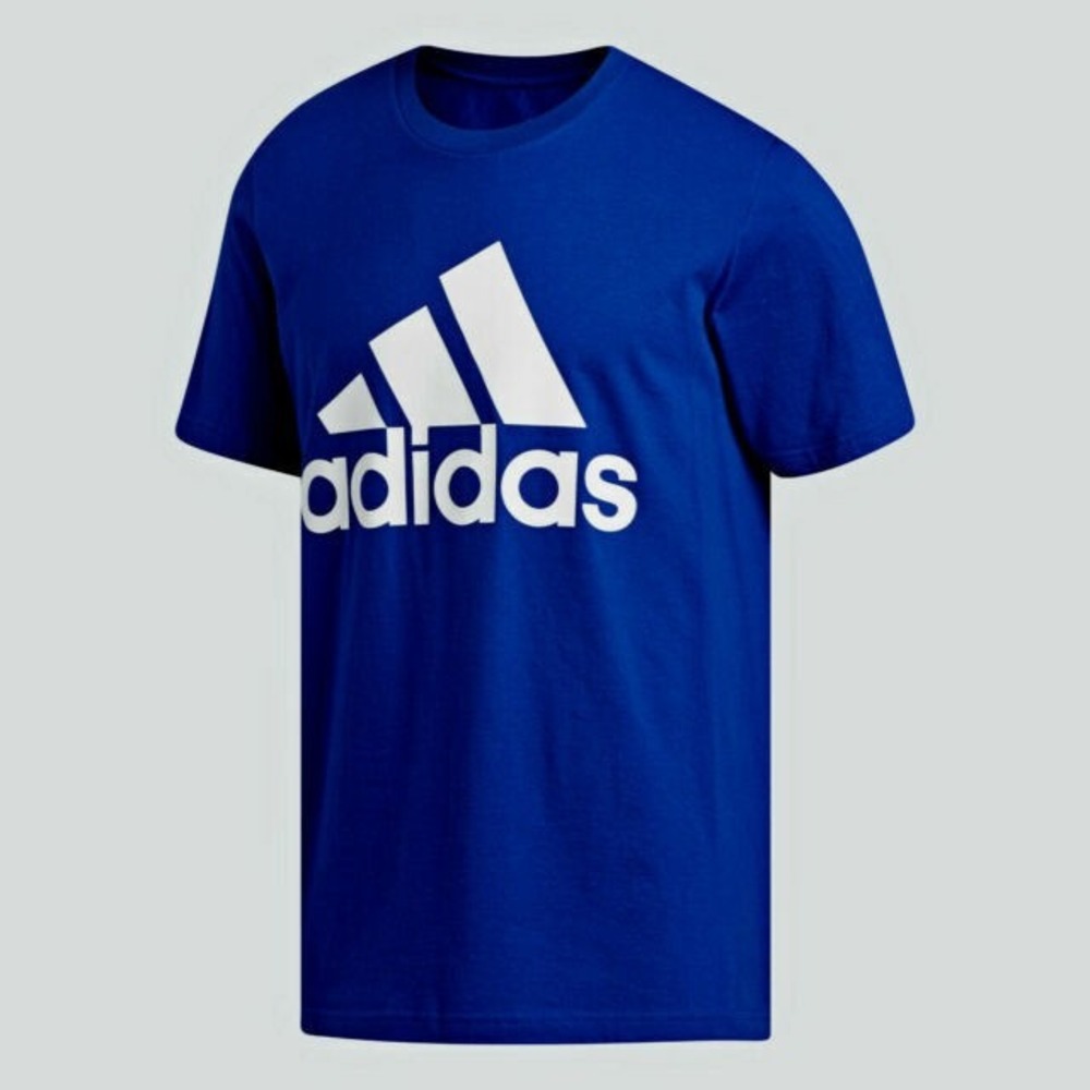Adidas Mens Go-To Tee Royal Blue Graphic Logo T-Shirt 2XL B289A
